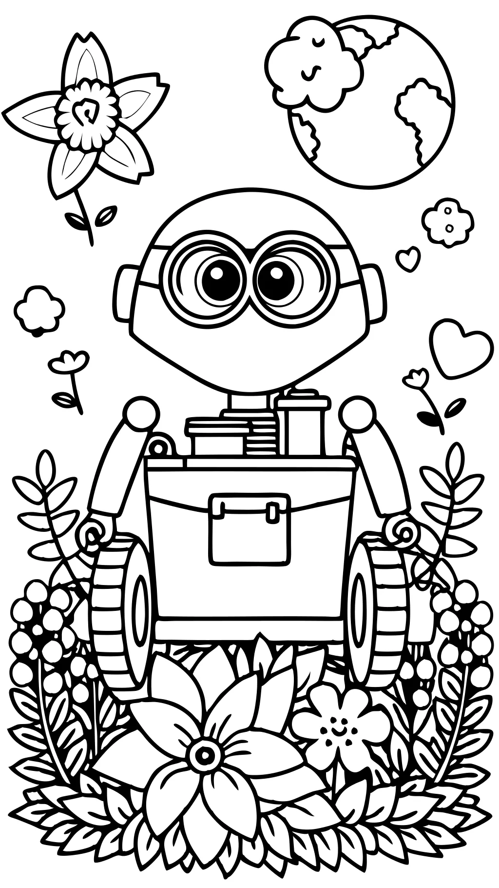 wall e coloring page